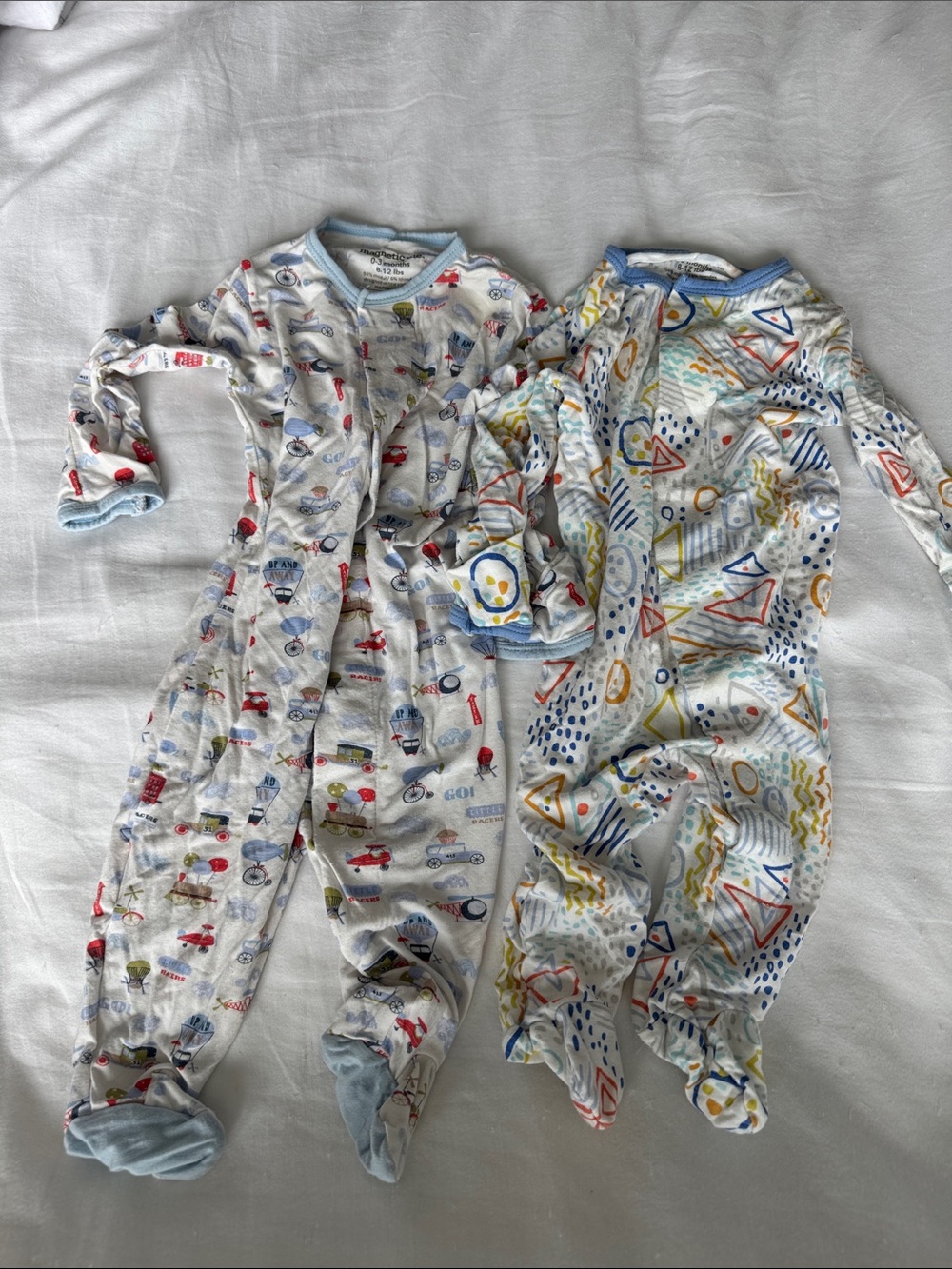 Magnetic Me long sleeve footed baby onesie sz 0-3 months